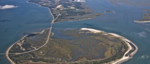 Aerial View of Fisherman's Island and the Eastern Shore VA National Wildlife Refuge
